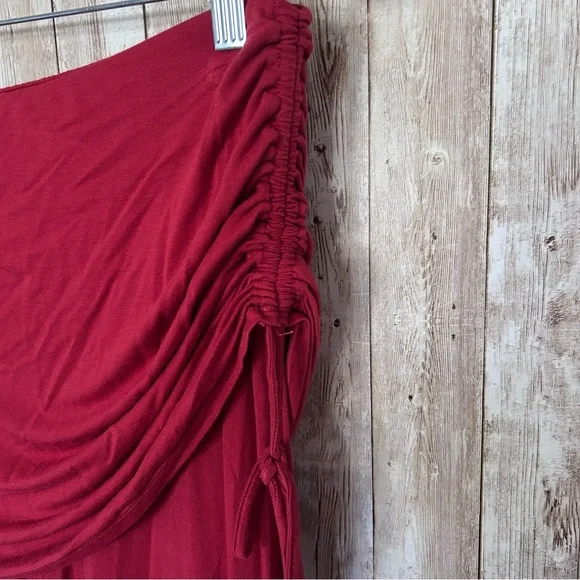 Halara Rust Colored Pant with Drawstring Overskirt that Cinches Size Large - Picture 5 of 7